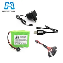 4,8 v 3000mah NiMH Ni-MH аккумулятор с зарядным устройством для радиоуправляемых игрушек, автомобилей, танков, роботов, лодок, пистолетов Ni-MH AA 4,8 v перезаряжаемый аккумулятор