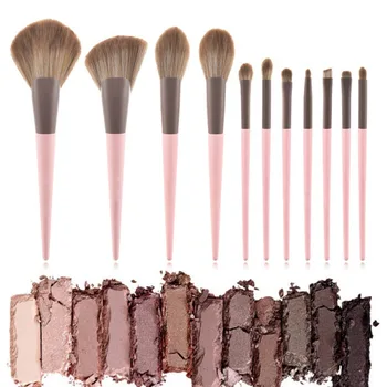 

11pcs Makeup Brush Set Foundation Loose Powder Brush Eyeshadow Lip Blush Fan Cosmetic Brush Maquiagem Tool Soft QX20