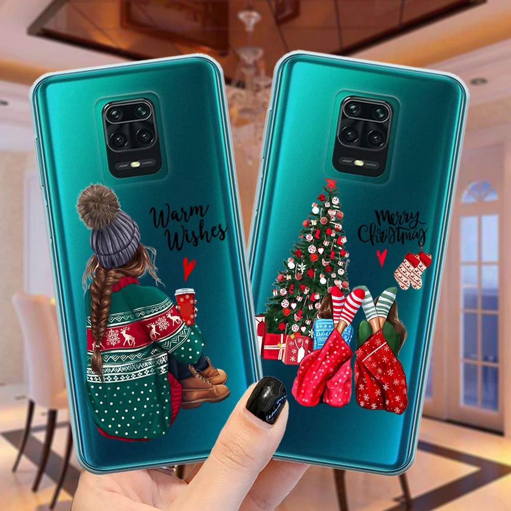 For Xiaomi Mi A1 A2 8 Lite 9 9T 5X 6X Cover Merry Christmas New Year Soft Case Redmi K20 PRO Note Pro 10 4 4X 5 6 7 | Мобильные