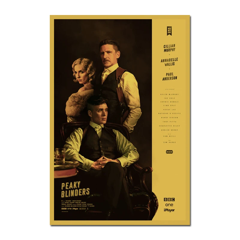Peaky Blinders Cillian Murphy TV Series Vintage Print Art Silk Poster Canvas For Living Room Home Bar Coffee Decoration-01 | Дом и сад