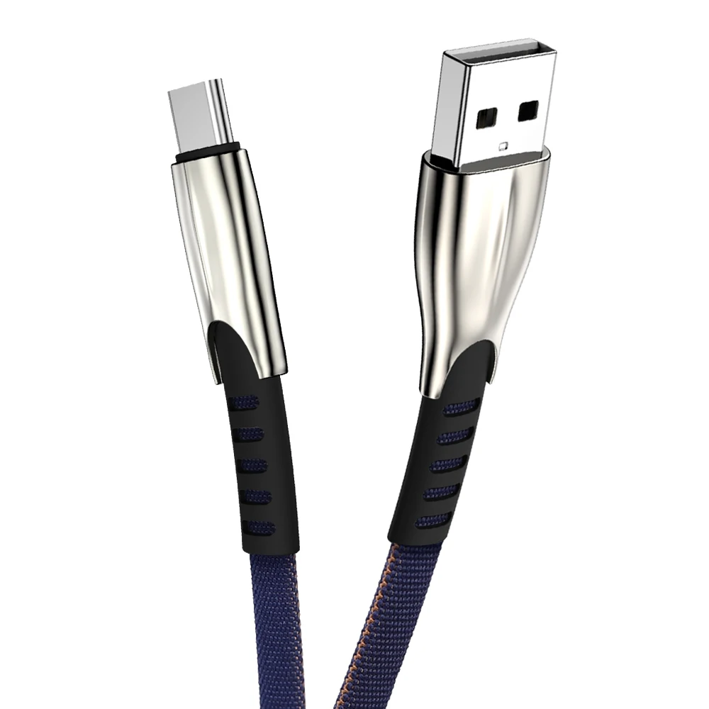 Usb type-C кабель для samsung S10 S9 huawei P30 Pro type-C мобильного телефона 5A провод для быстрой зарядки для Xiaomi Redmi Note 7 K20 зарядное устройство - Цвет: Синий