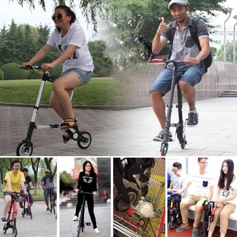 8/10 inch Folding Bike Mtb Aluminum Alloy Ultra Light Road Bicycle Shopping Subway Travel Portable Cyclling Wheel balance Bike
