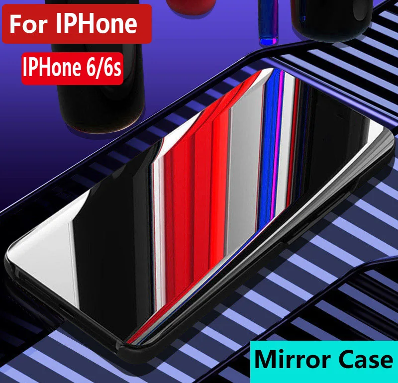 Для IPHone 5 5se 6 6s 7 8 plus чехол для телефона зеркальный раскладушка кронштейн защитный