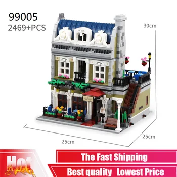 

2469+Pcs Creator Street View Series Assembly Parisian Restauran In Stock Building Blocks 10243 15010 Bricks Christmas Toys 99005