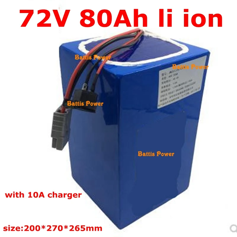 Высокая емкость 72v 80Ah Li-ion 100Ah BMS лития ионный для 7000 Вт Электрический скутер