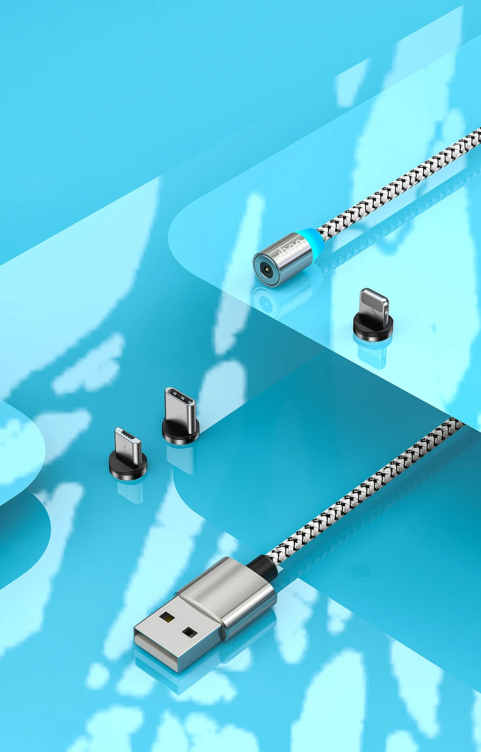 Udyr Магнитный Micro usb type C кабель для iphone samsung Android 2 м Быстрая зарядка магнит Зарядное устройство USB кабель провод для мобильного телефона шнур
