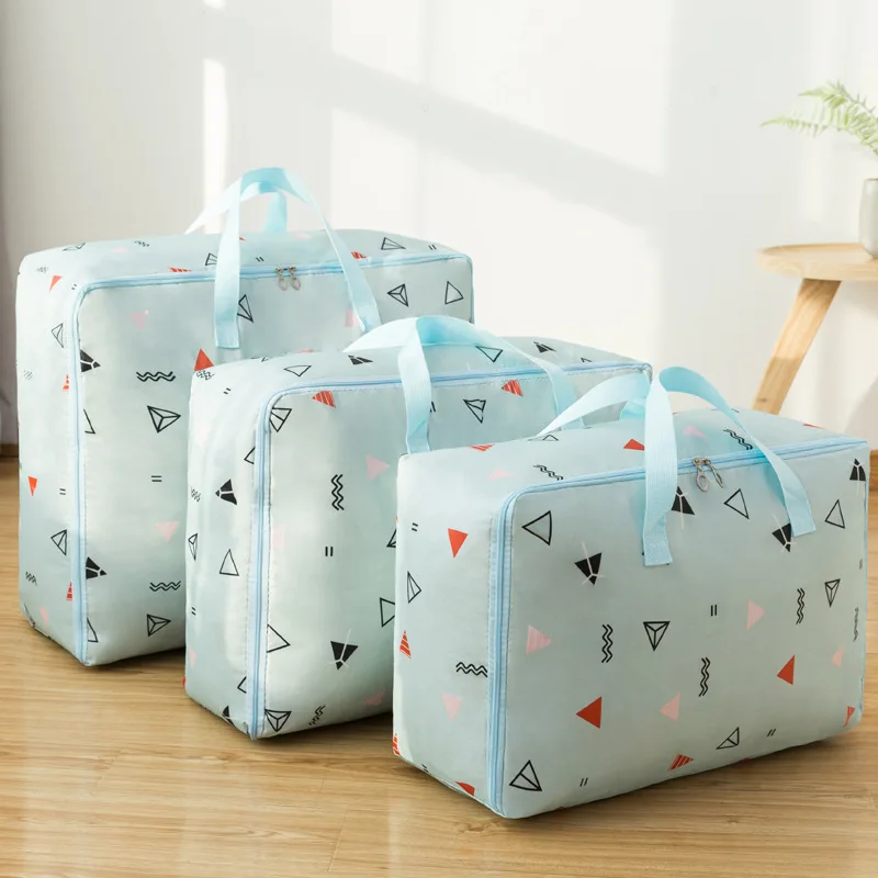 

3Pcs/set Clothes Quilt Storage Bag Oxford Cloth Closet Organizer For Bedding Blanket Pillow Container Tidy Luggage Packing Bag