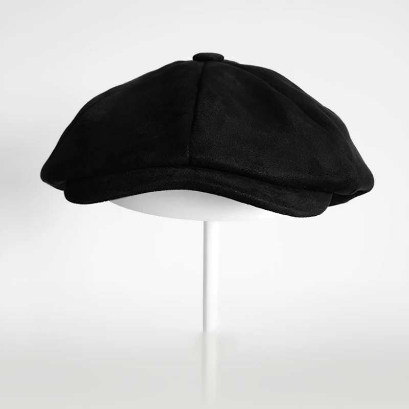 Высококачественная замшевая Кепка Newsboy s, мужская серая кепка большого размера с плоской окружностью головы, женская кепка в британском стиле Гэтсби, осенне-зимние шапки BLM114