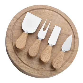 

1 Set Cheese Knives Set Wooden Handle Stainless Steel Utility Portable Cheese Cutter Slicer Kit Kitchen Accessories for Cake