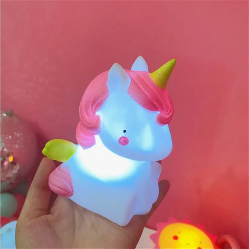 LED Night lamp decorate desk light battery dream cute Five-pointed Star Unicorn holiday creative light for baby bedroom luminar - Испускаемый цвет: 3