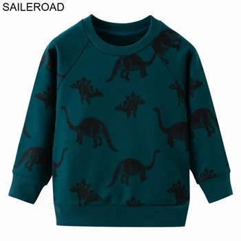 

SAILEROAD Autumn Kids Sweatshirts Dinosaur Toddler Kid Baby Girl Boy Clothes Long Sleeve Cartoon Printed T-shirt Tops