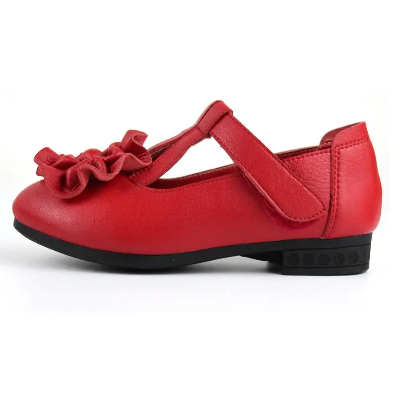 

Girls Summer New Leather Shoes Girls' Fashionable Princess Shoes 2020 Spring Autumn Children's Black Cute Flowers Single Shoes