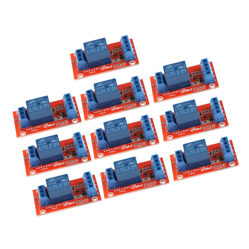 10pcs Programmable Relay Module with Segment LEDs Display & H/L Level