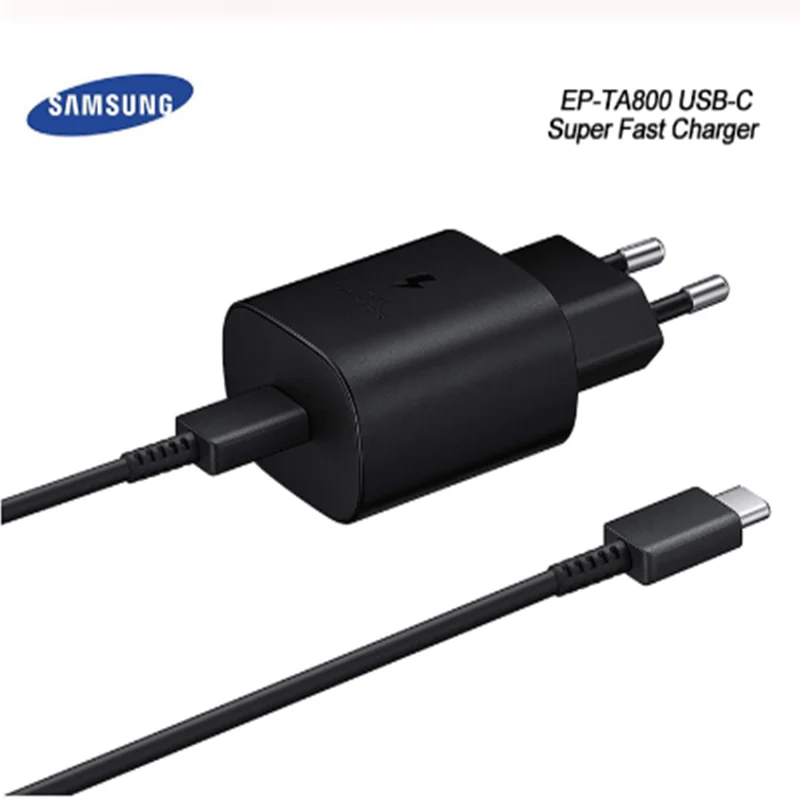 Samsung Note 10 Galaxy Note10+ A8S A80 A90 S10 супер быстрое зарядное устройство 25 Вт Usb PD Quick EU plug дорожный настенный адаптер usb type-c кабель