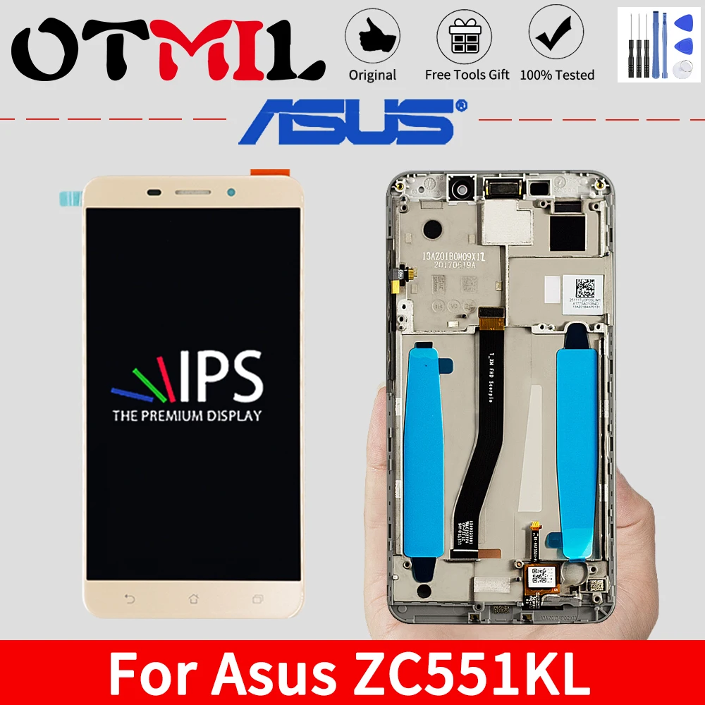 

OTMIL Original LCD For ASUS Zenfone 3 Laser ZC551KL LCD Display Touch Screen with Frame Digitizer Assembly For ASUS ZC551KL LCD