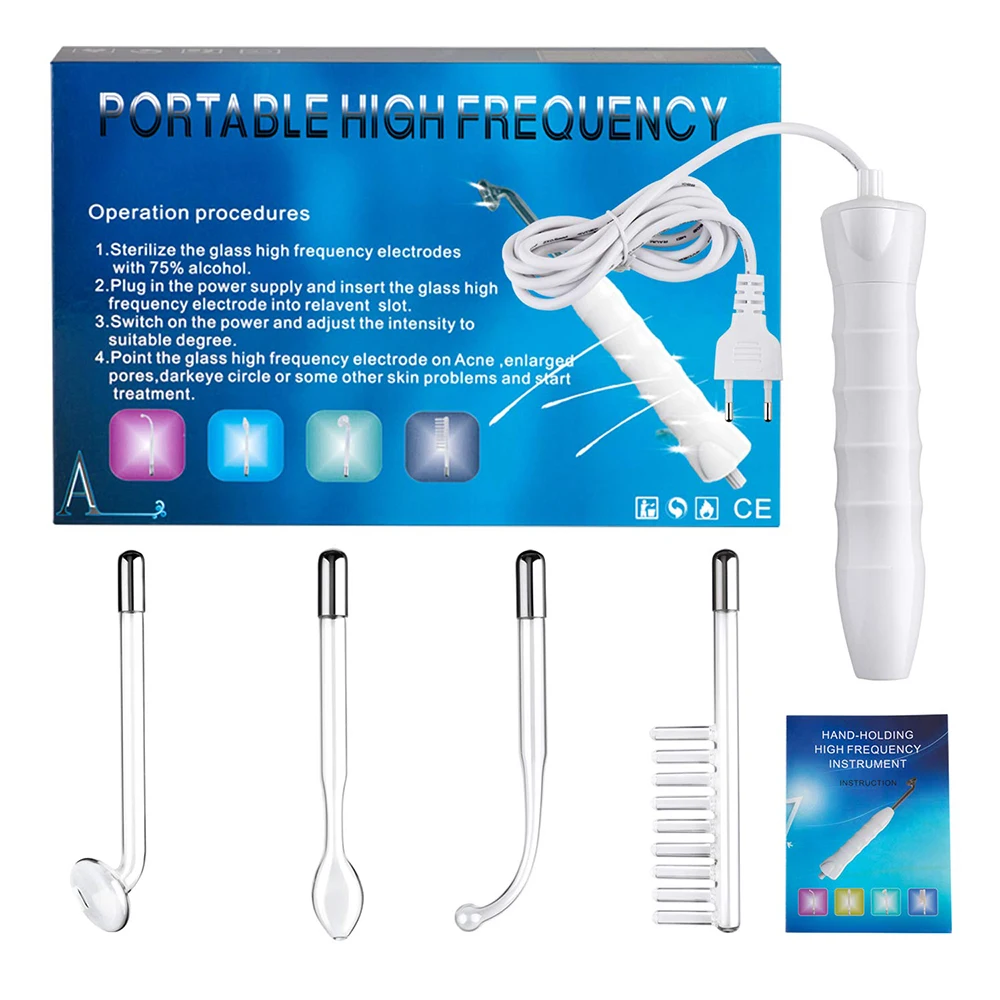 Portable Handheld High Frequency Skin Therapy Wand Machine Hair &amp Scalp Stimulator | Красота и здоровье