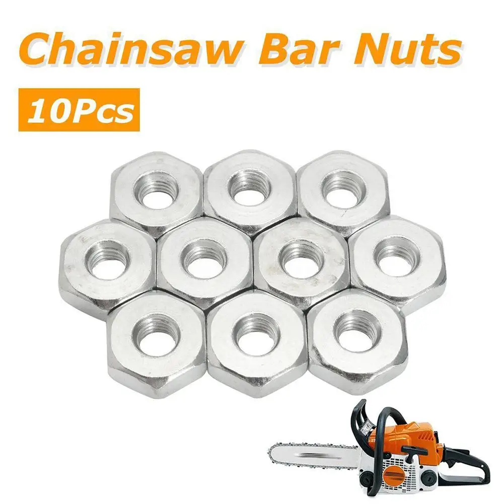 

10Pcs Guide Bar Sprocket Cover 8mm Nuts for Stihl Chainsaws Solo Chain Saws
