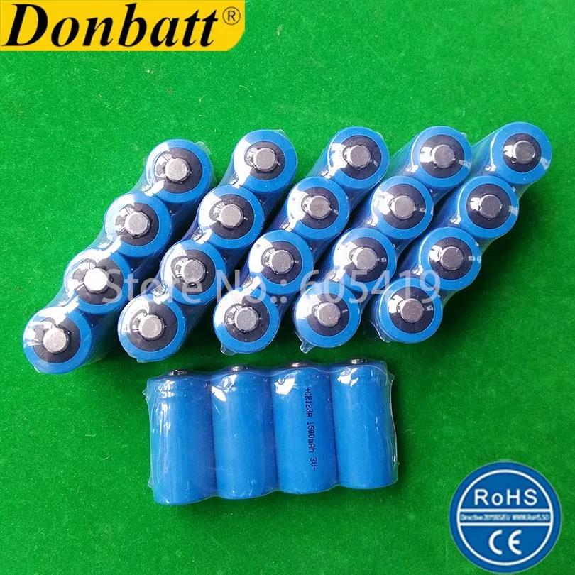 100 шт./лот 3 в литиевая батарея CR123A CR17345 CR123 DL123A EL123A 1500 мач неперезаряжаемые