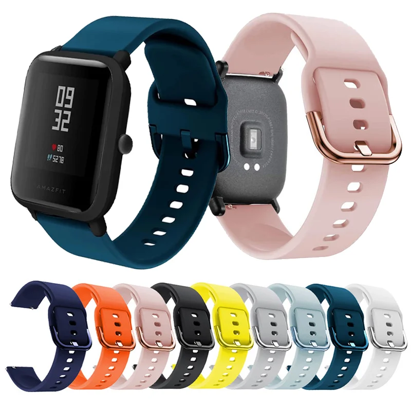 7 【CW】 Dây Đeo Đồng Hồ 20Mm 22Mm Cho Vòng Đeo Tay Thể Thao Bằng Silicon Amazfit GTS 2/3/2E/GTS 2 Mini/GTR 3 Pro/2/2E/42Mm/47Mm Amazfit Bip U dây Đeo Chuyên Nghiệp