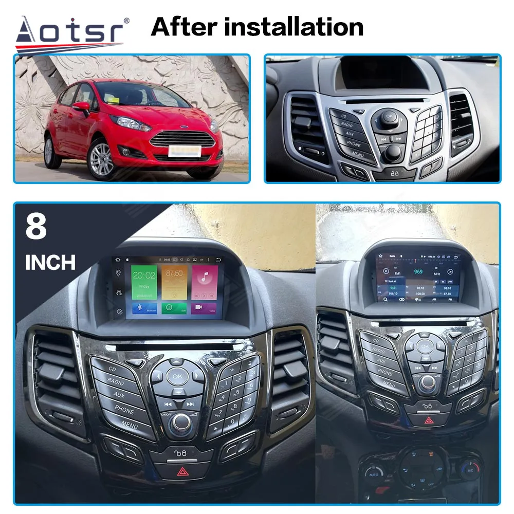 For Ford Fiesta MK7 2013 - 2016 Car Radio Android Multimedia DVD Video Player Carplay Audio Stereo Touch Screen GPS Navigation