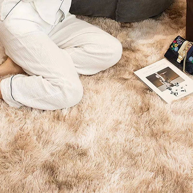 Пушистые коврики, ковер, разноцветный, 180x100 см, для гостиничной спальни, пол, окрашенный, полиэфирное волокно, теплый, противоскользящий, напольный ковер