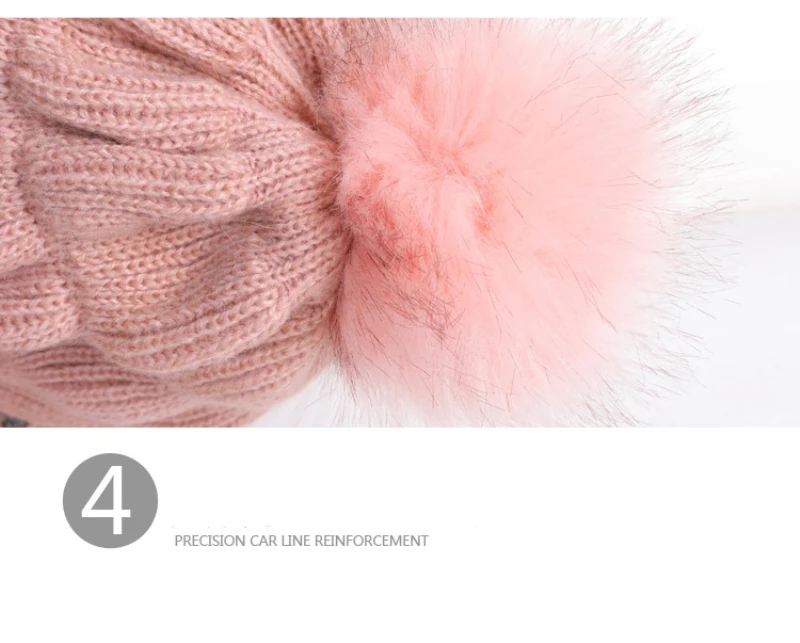 HT2690 осенне-зимняя шапка, перчатки, набор меховых помпонов, вязаная шапка с ушками, женская меховая вязаная шапка и женские зимние перчатки
