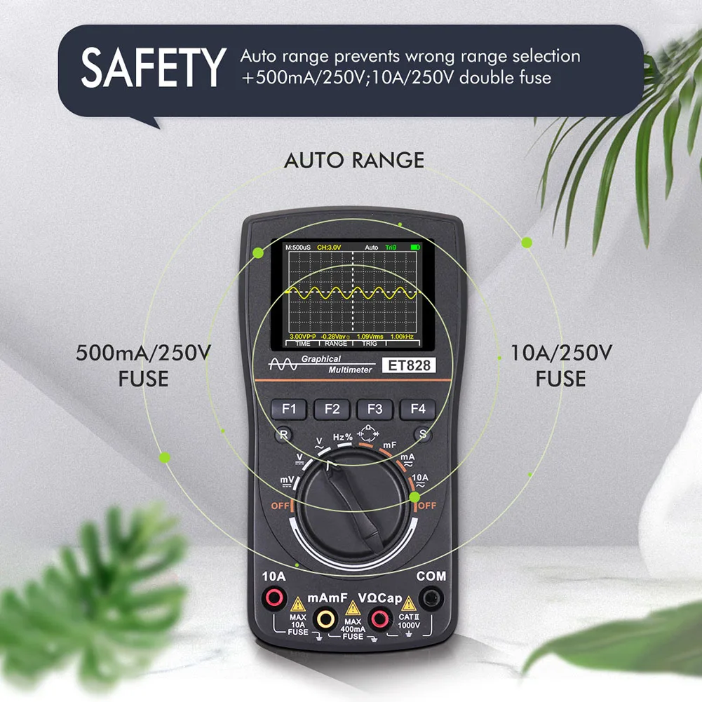 US $58.21 2 In 1 24inch Color Screen Electronic Test Graphical Intelligent Oscilloscope Multimeter Digital Display Hd Portable Diy