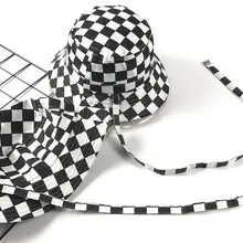 Складная клетчатая Рыбацкая шляпа в клетку с длинными кисточками в темноте хип-хоп панк-рок Кепка уличная мода Панама Шляпы INS