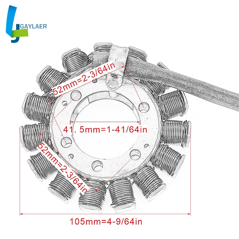 Прокладка катушки статора мотоцикла для Yamaha 1D7-81410-00-00 1900 полночная звезда Roadliner Stratoliner Deluxe Raider XV1900A XV1900CT