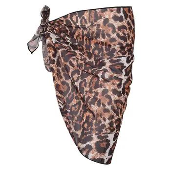 

Beach cover up Bikini Swimwear Skirt Brown leopard