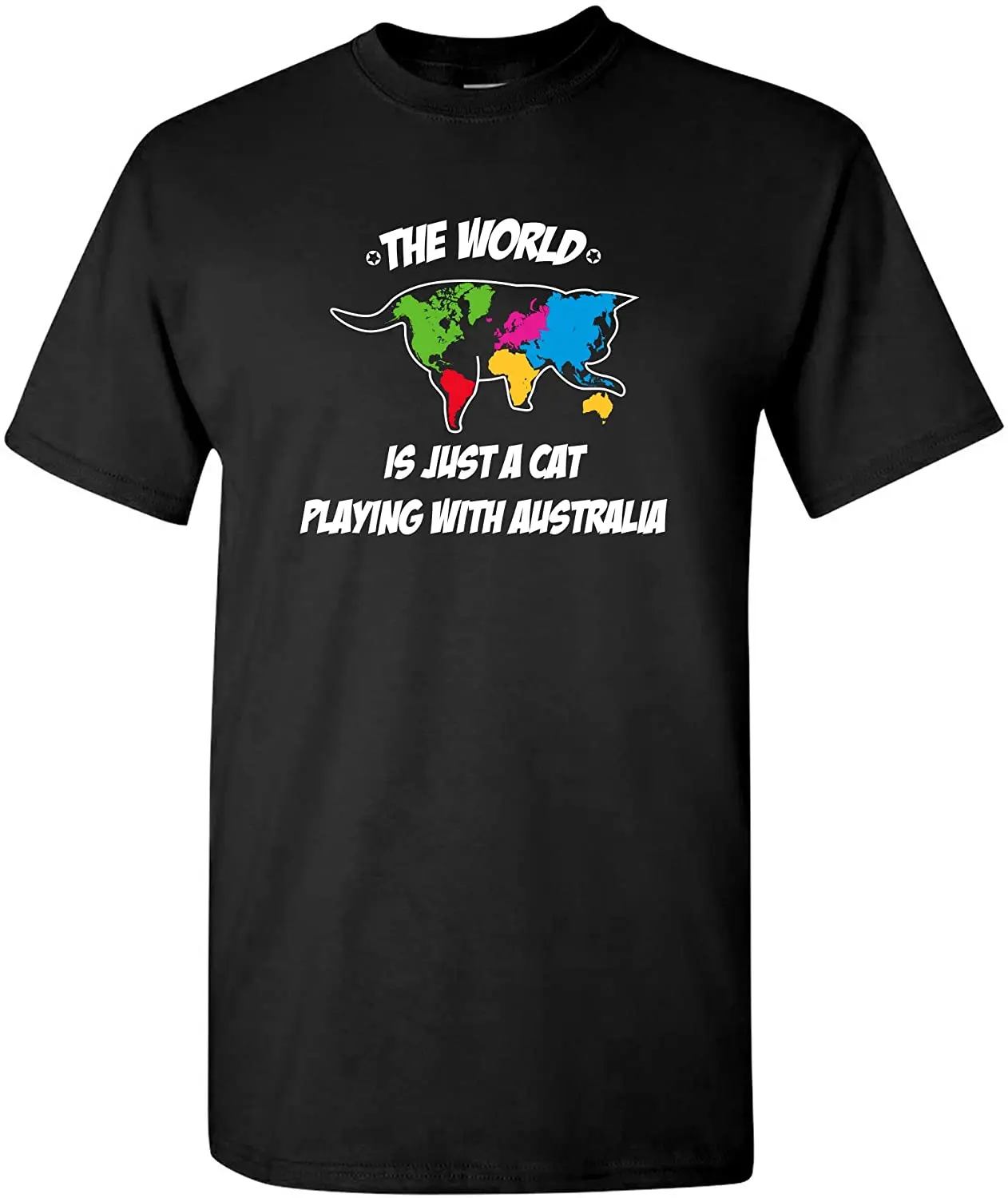 Футболка с надписью The World Is Just A Cat Going with Australia-забавная география винтажные