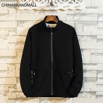 

Autumn Men Plus Size Coat Young Men Fat Man Leisure With Cap Jacket Shirt