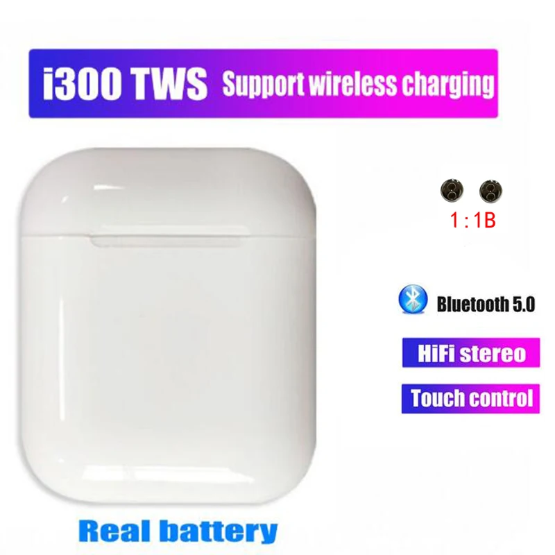 

i300 TWS 1:1 Replica Mini Wireless Stereo Earbuds Earphone QI Wireless Charging PK w1 H1 chip i60 i20 i30 i80 i90 i200 i500 tws