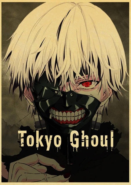 Affiche en papier peint dessin animé japonais Tokyo ghoul zombie, papier  peint rétro, décoration de la maison - AliExpress