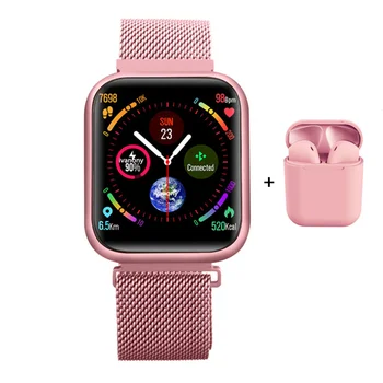 

Smart Watch 2020 Waterproof IP68 Wireless Charging Smartwatch Women Whatsapp Reminder Blood Pressure Heart Rate Monitor VS P80
