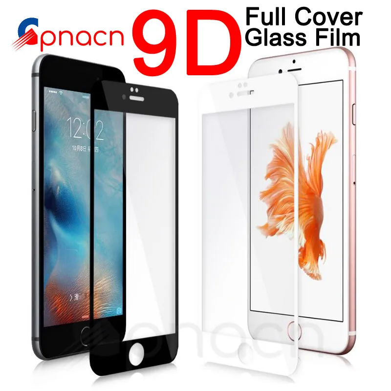 9D Мягкий край Полное покрытие из закаленного стекла на iPhone 7 8 6 6S Plus Защитное стекло для iPhone X XR XS Max Пленка чехол