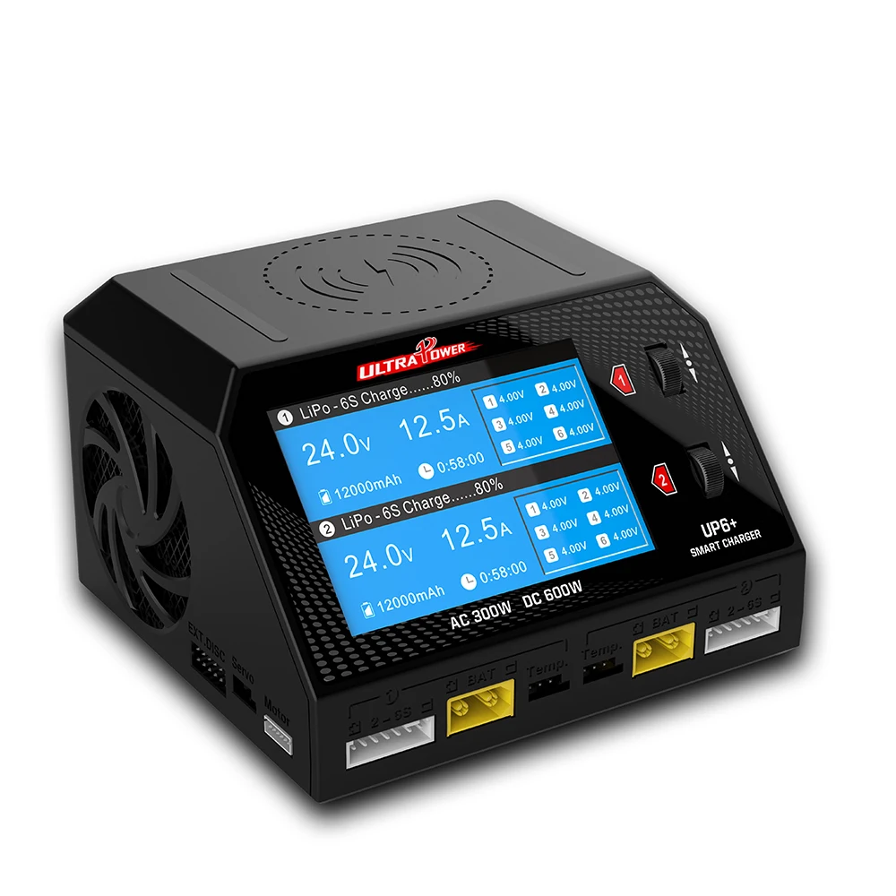 

ULTRA POWER UP6+ Balance Charger Discharger AC 2x150W DC 2x300W 2x16A Dual Channel Charger Motor Servo Tester Wireless Charger