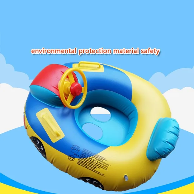 Baby Swimming Pool Ring Safety Baby Infant Float Water Seat Inflatable Adjustable Sunshade Seat Boat Toddle Swim Ring Pool 1