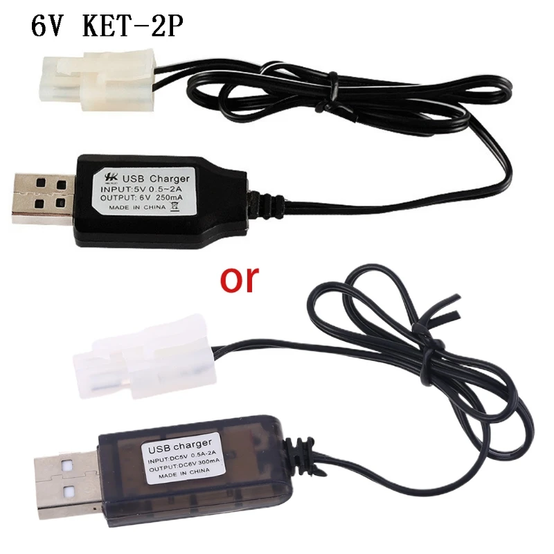 Фото Перезаряжаемый аккумулятор USB Зарядное устройство Ni-Cd Ni-MH батареи пакет KET-2P переходник 6V 250mA Выход RC игрушки E56B №5