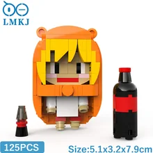 

MOC Mini Brickheadz Himouto! Umaru-chan Building Blocks Kit Anime Figure Character Umaru Bricks Model DIY Toys For Children Gift