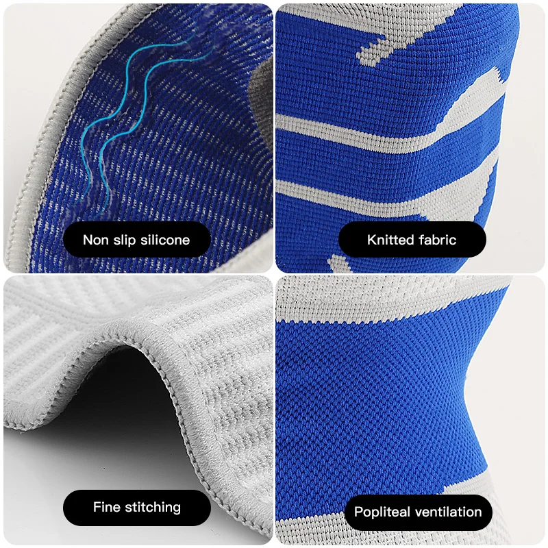 Silicone Full Knee Brace Strap Pat ella Medial Support Strong Meniscus Compression Protection Sport Pads Running Basket 1 Piece knee brace