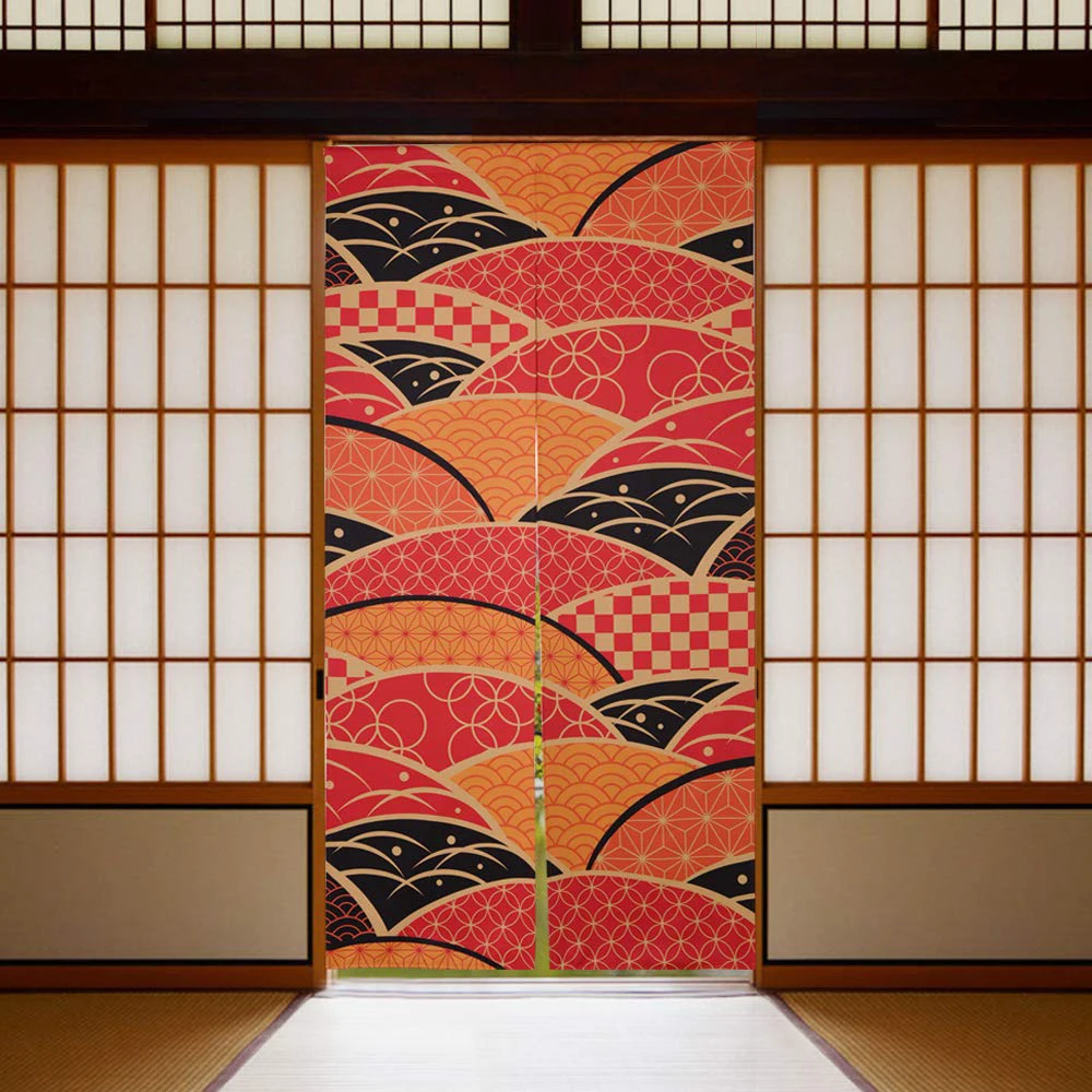 NICETOWN 18 Pattern Printing Japan Noren Doorway Curtain Separated Tapestry Tavern Family Restaurant Dining Area Kitchen