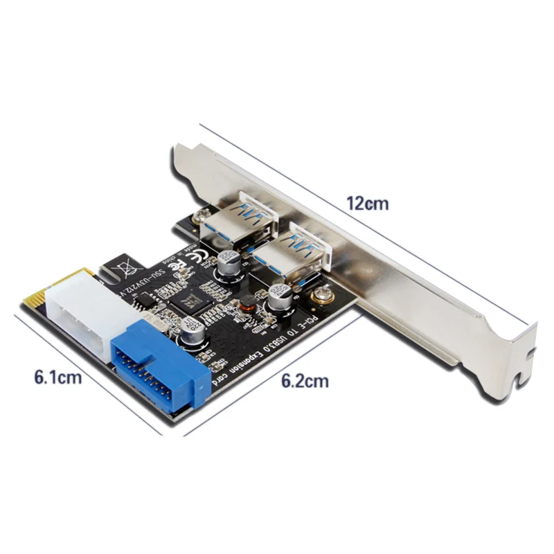 Внешний 2 порта USB3.0+ внутренний 19Pin разъем PCIe карты 4Pin IDE разъем питания