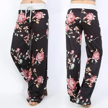 ##Special Price Boho Floral Print Pants Loose Straight Trousers Wide Leg Plus Size Women Clothing Long Casual Pantalon Femme Autumn Winter 2019 ##Special Price Boho Floral Print Pants Loose Straight Trousers Wide Leg Plus Size Women Clothing Long Casual Pantalon Femme Autumn Winter 2019