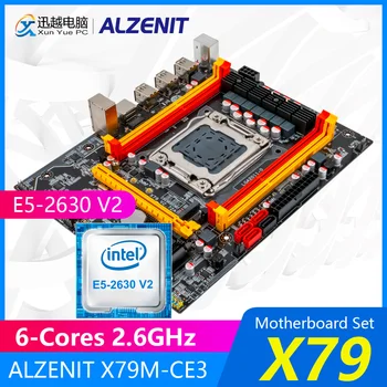 

ALZENIT X79 Motherboard Set X79M-CE3 M.2 MATX With Intel Xeon E5-2630 V2 6-Cores 2.6GHz CPU Support ECC/REG 128GB RAM