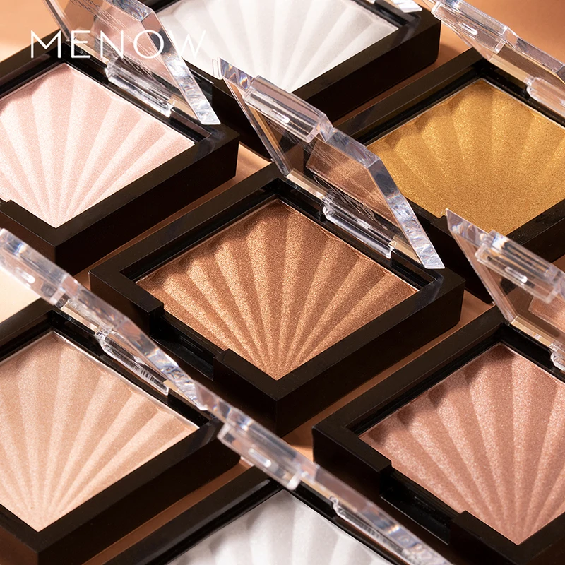 Menow имбирь highlighter порошок бронзатор розовый серебряный порошок с цветным пигментом водонепроницаемый долговечный 3D контурирующая пудра для лица MN146