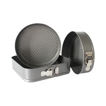 

Spring Form Cake Tins, Heart/Round/Square - Set of 3, Black