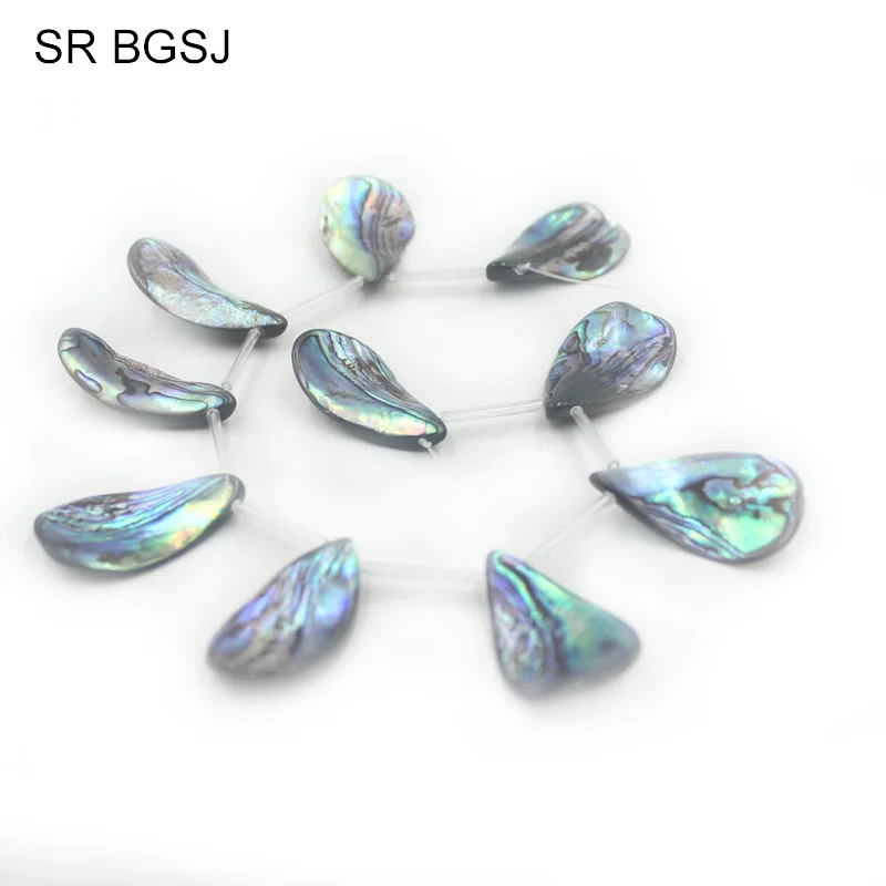 Free Shipping 20x30mm Natural Gems Jewelry DIY Loose Beads Strand Drill Drip Abalone Shell 15&quot | Украшения и аксессуары
