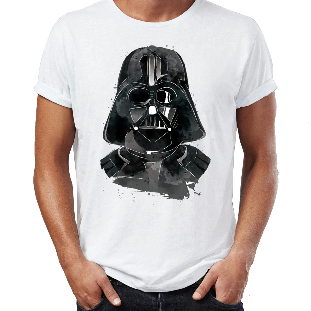 

Men's T Shirt Darth Vader Black Samurai Ink Art Watercolor Awesome Illustration Artwork Printed Tee
