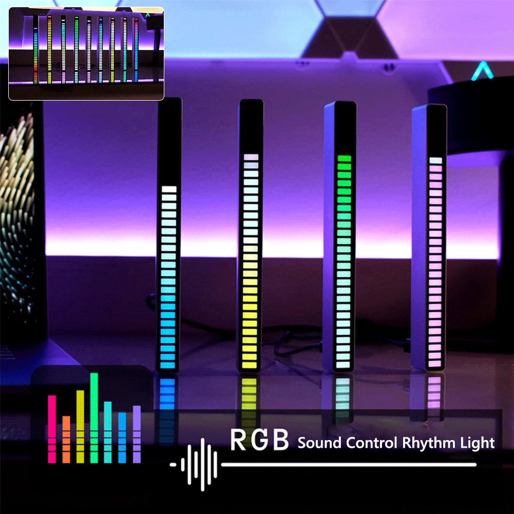 RGB-лампа светодиодсветодиодный с активацией музыки USB-зарядкой | Компьютеры и